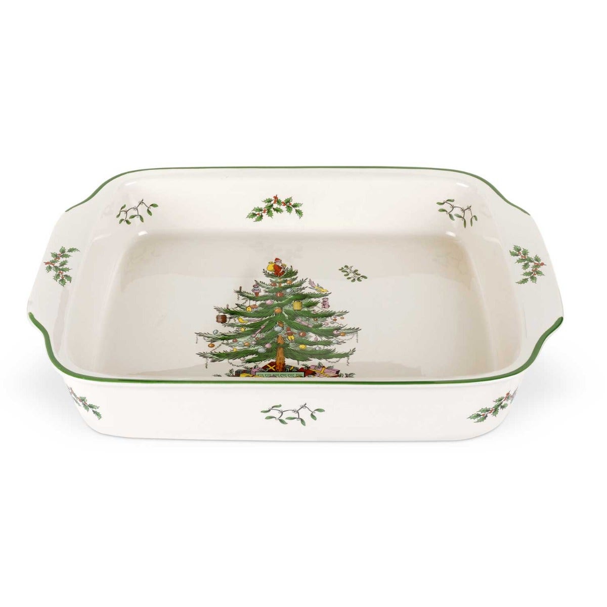 Christmas Tree  Handled Serving Dish 