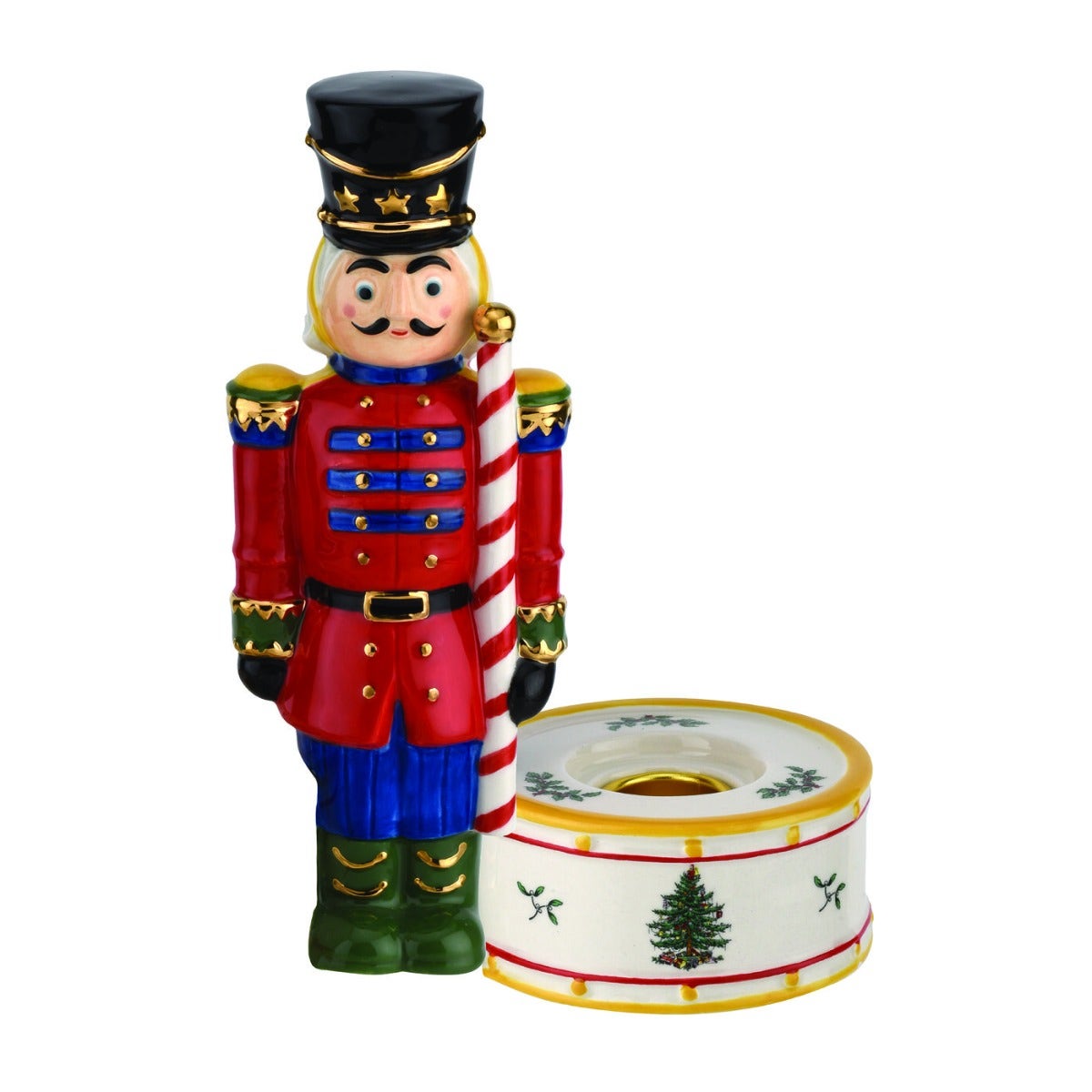 Spode Christmas Tree Nutcracker Candle Red