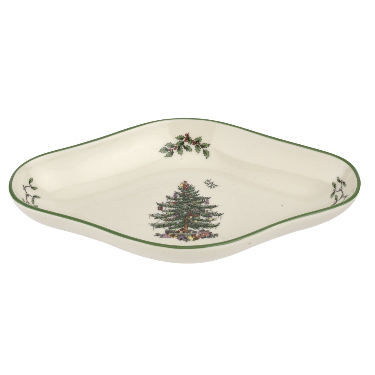 Spode Christmas Tree 8.8 Inch Diamond Shaped Dish