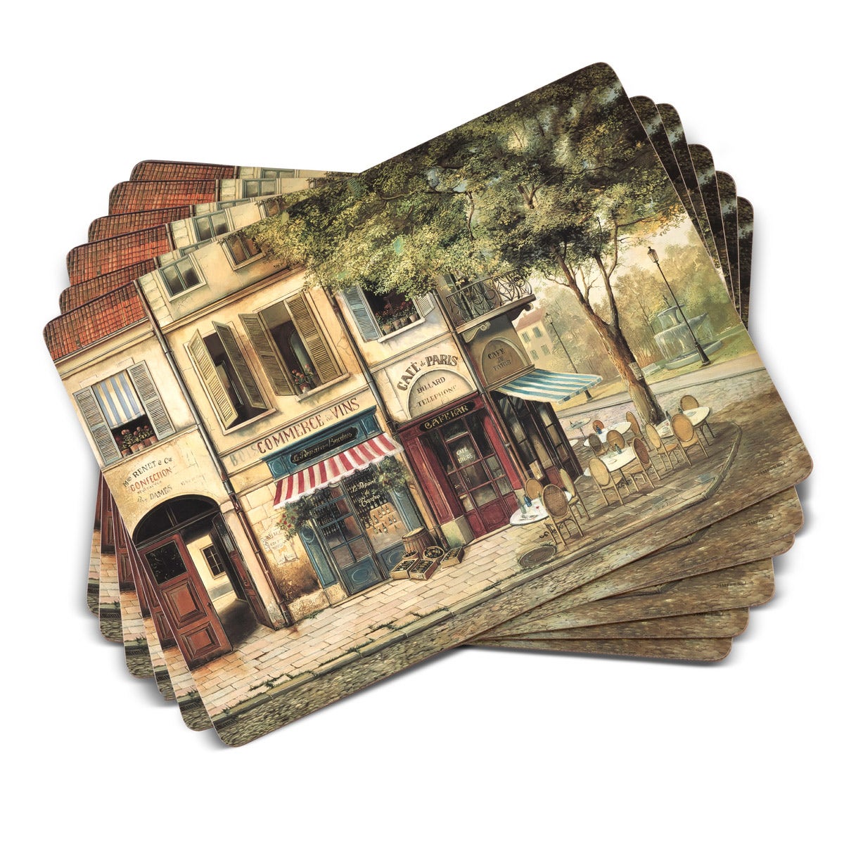 Parisian Scenes Set of 6 Placemats