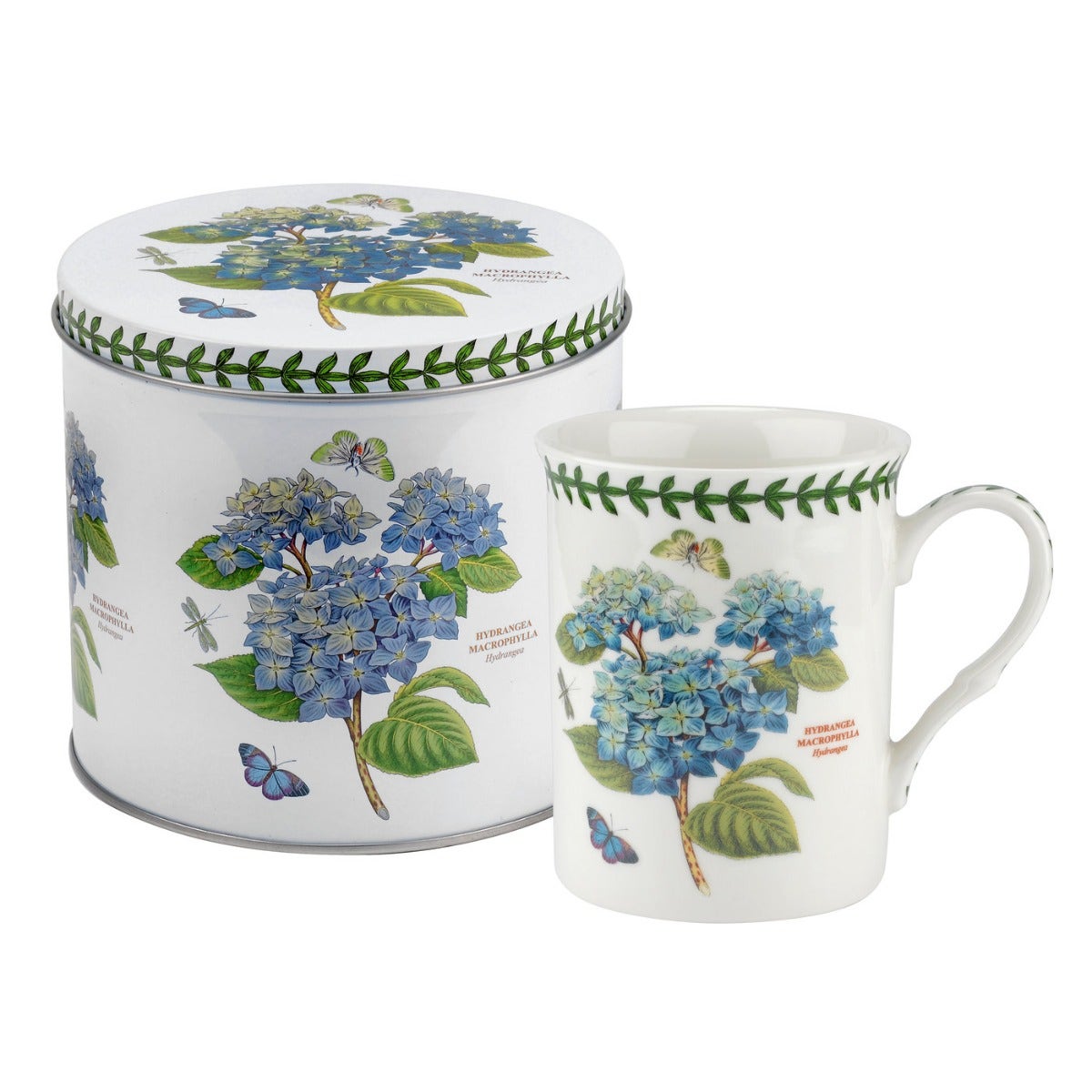 Portmeirion Botanic Garden Mug & Tin Set - Hydrangea 