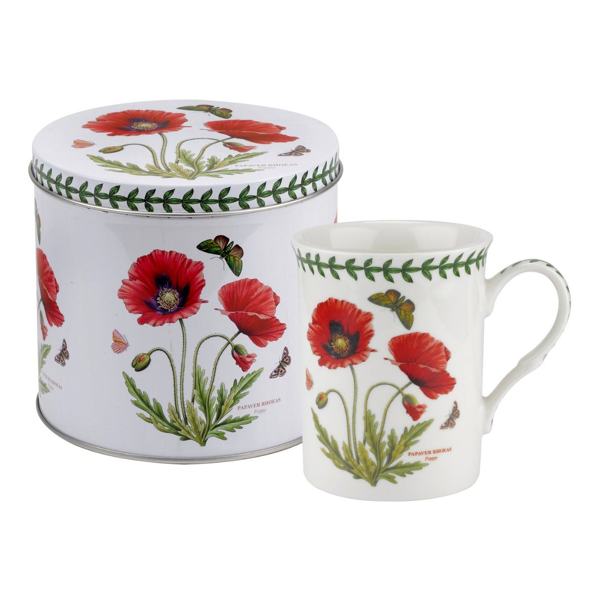 Portmeirion Botanic Garden Mug & Tin Set - Poppy