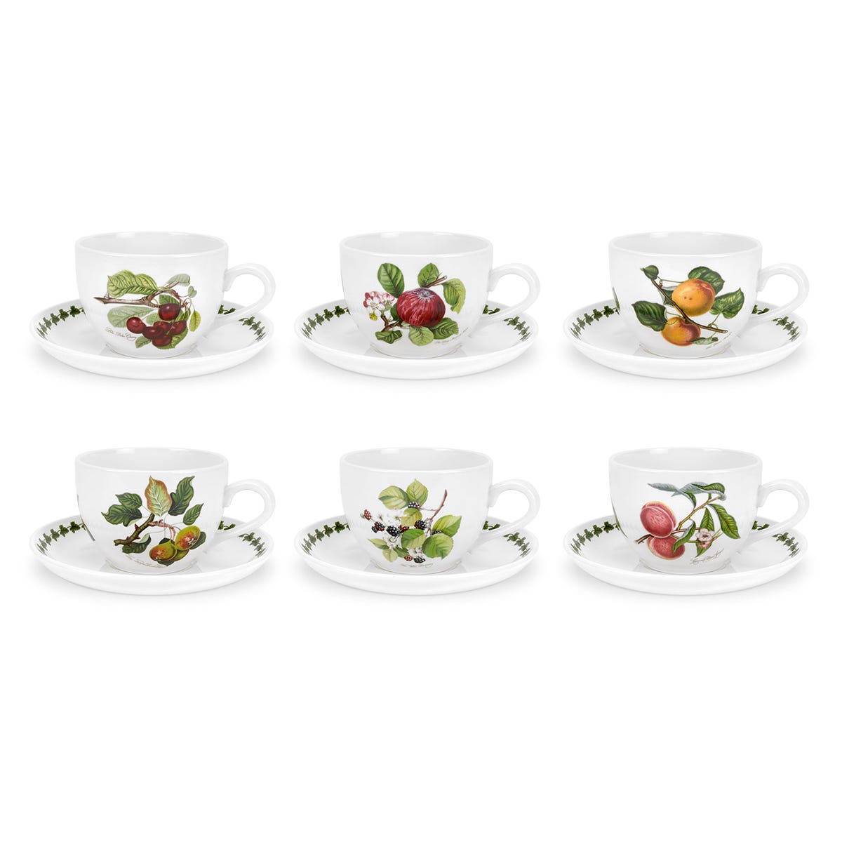 Pomona Set of 6 Jumbo Cups & Saucers