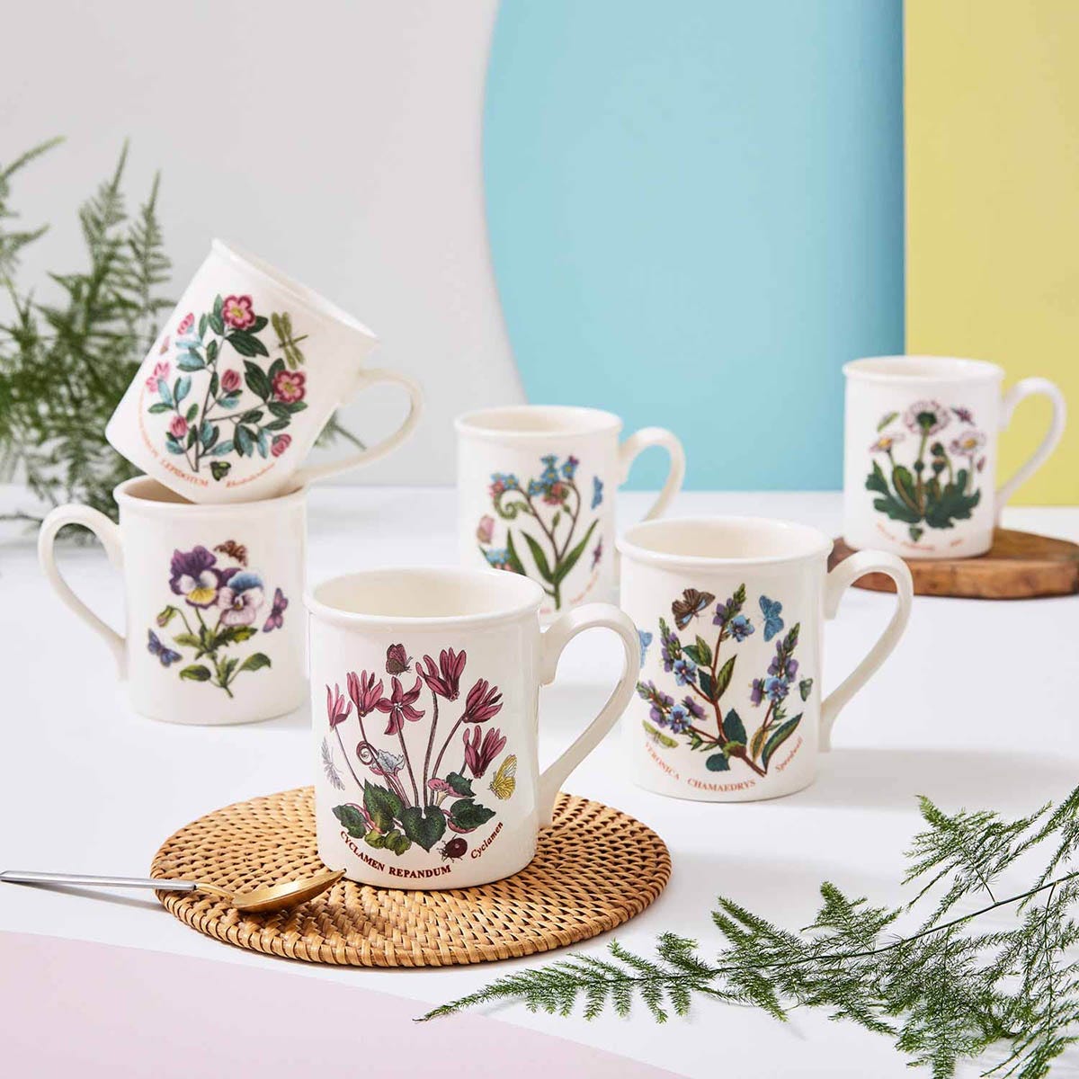 Botanic Garden Set of 6 Breakfast Mugs