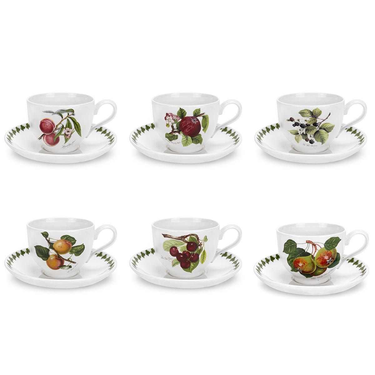 Pomona Set of 6 Cups & Saucers