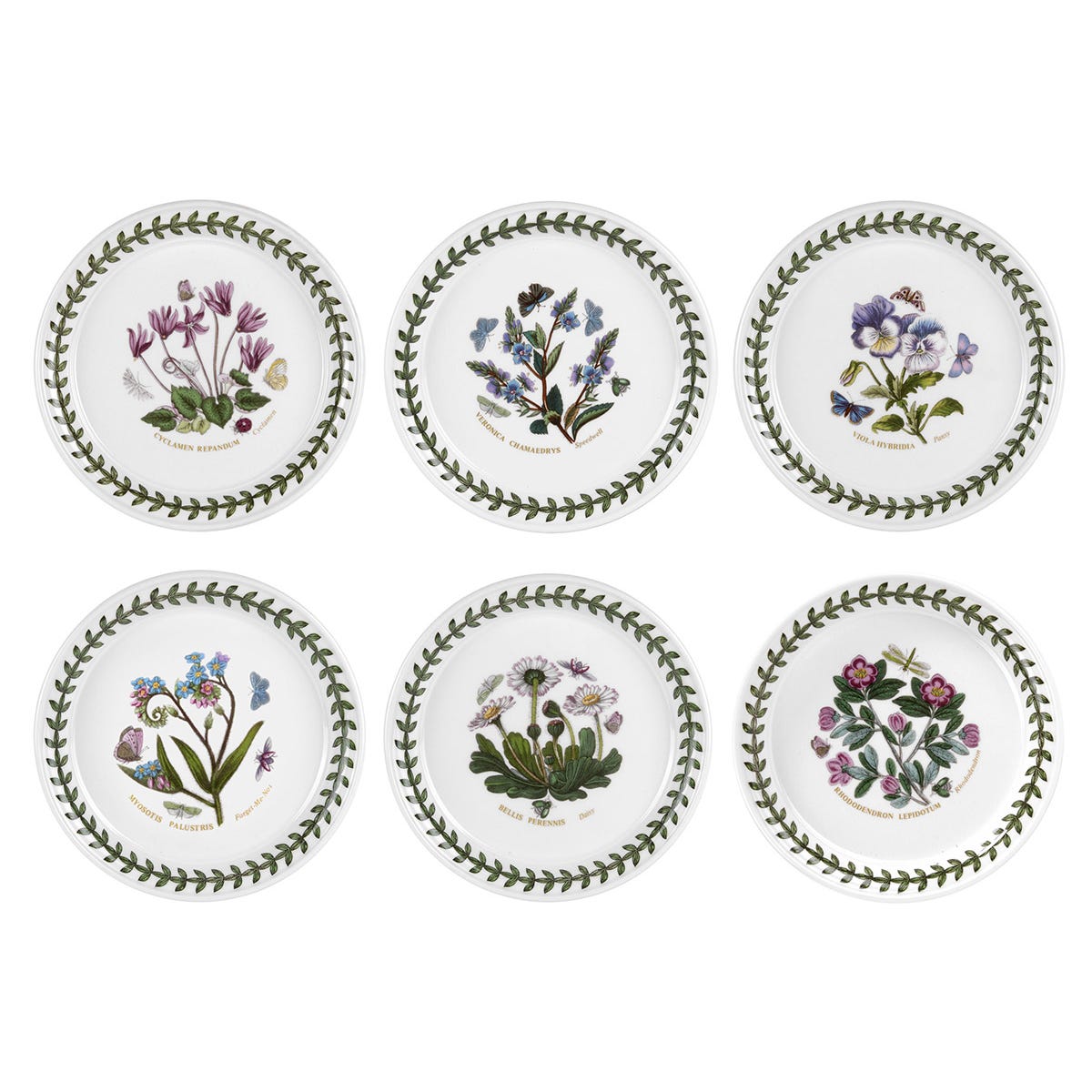 Botanic Garden Set of 6 Bread Plates