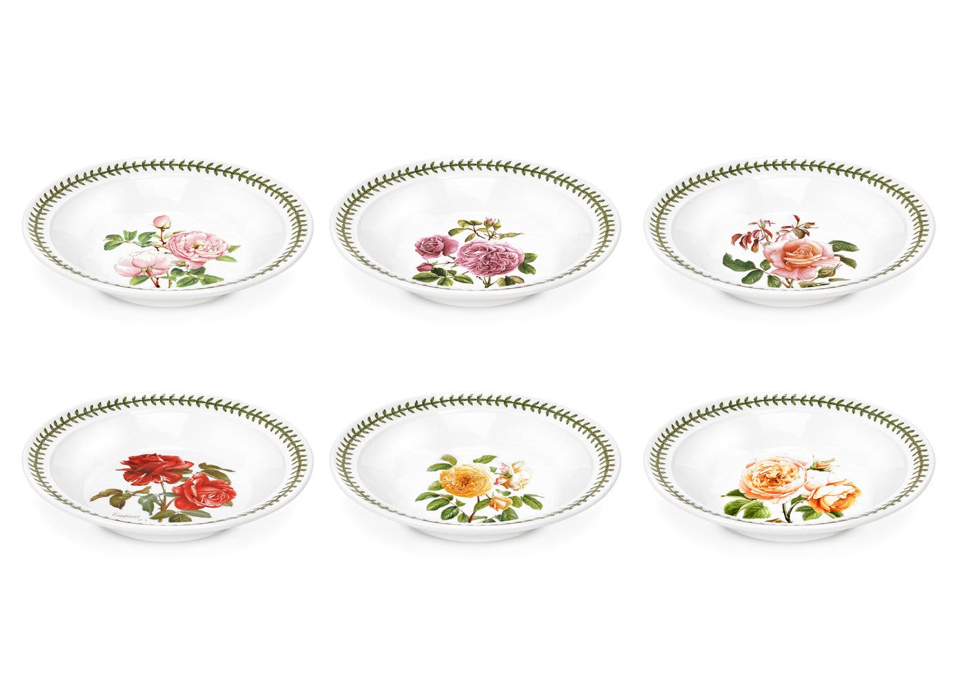 Botanic Roses Set of 6 Soup Plates