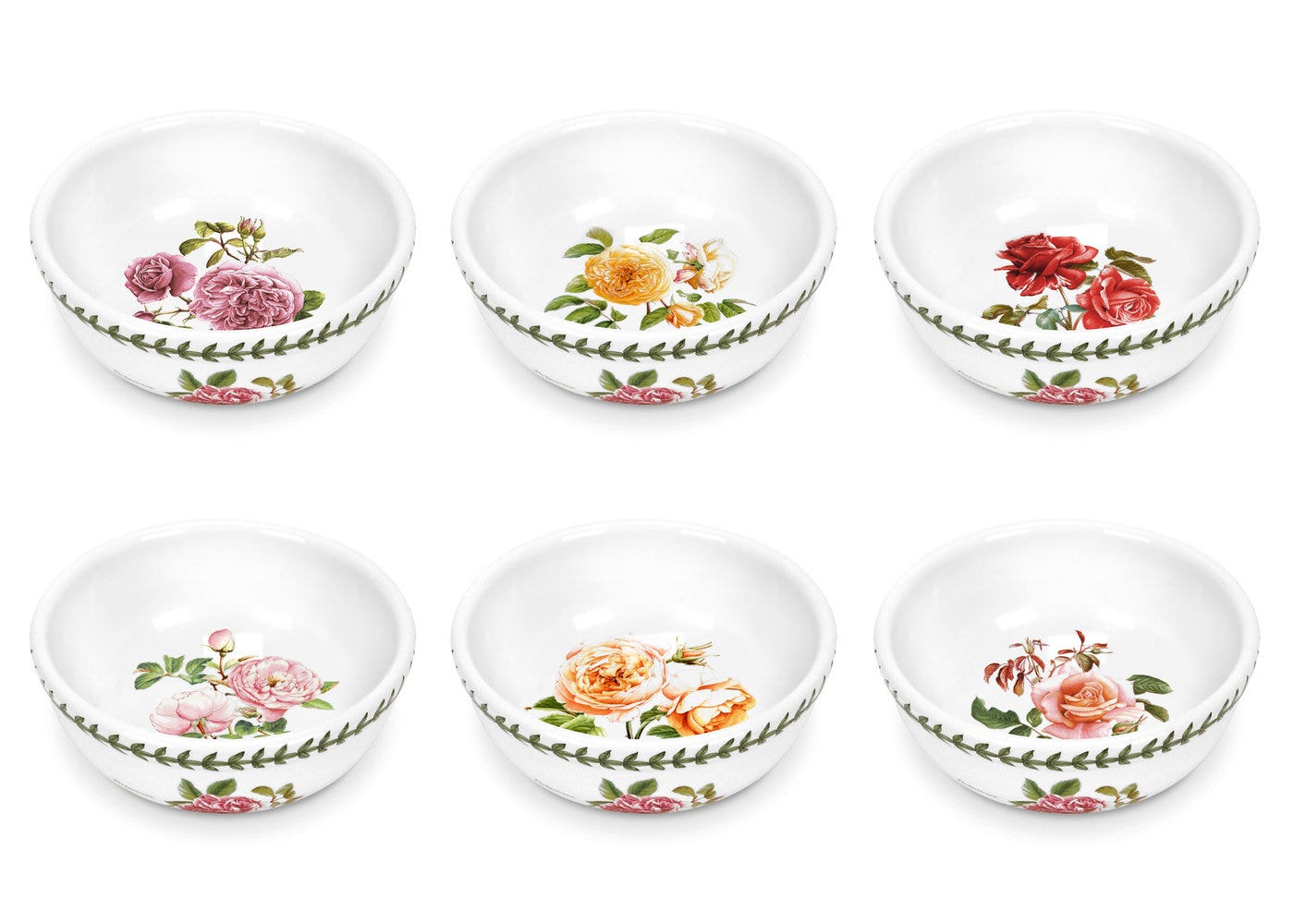 Botanic Roses Set of 6 Bowls, 14cm