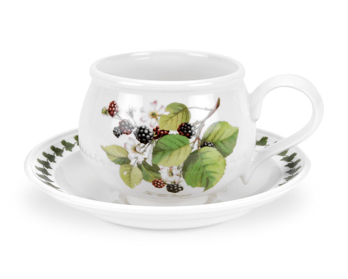 Pomona Blackberry Teacup & Saucer