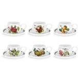 Pomona Set of 6 Teacups & Saucers