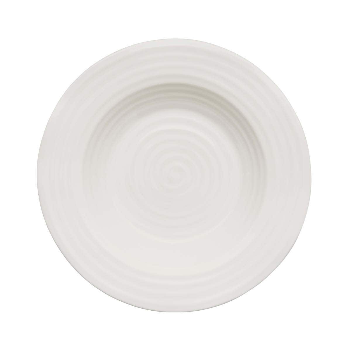 Sophie Conran Set of 4 Rimmed Soup Plates, White