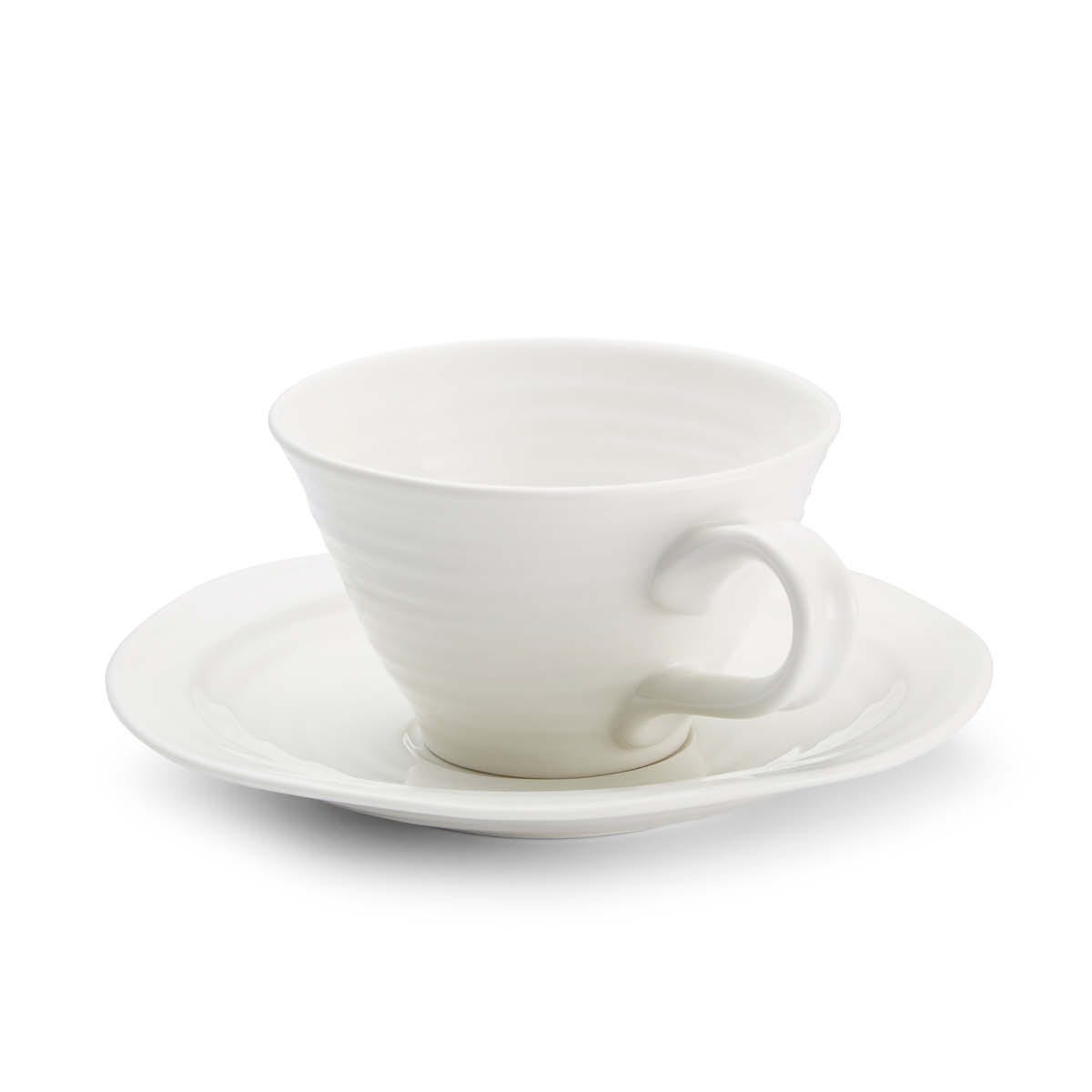 Sophie Conran Set of 4 Teacup & Saucer, White