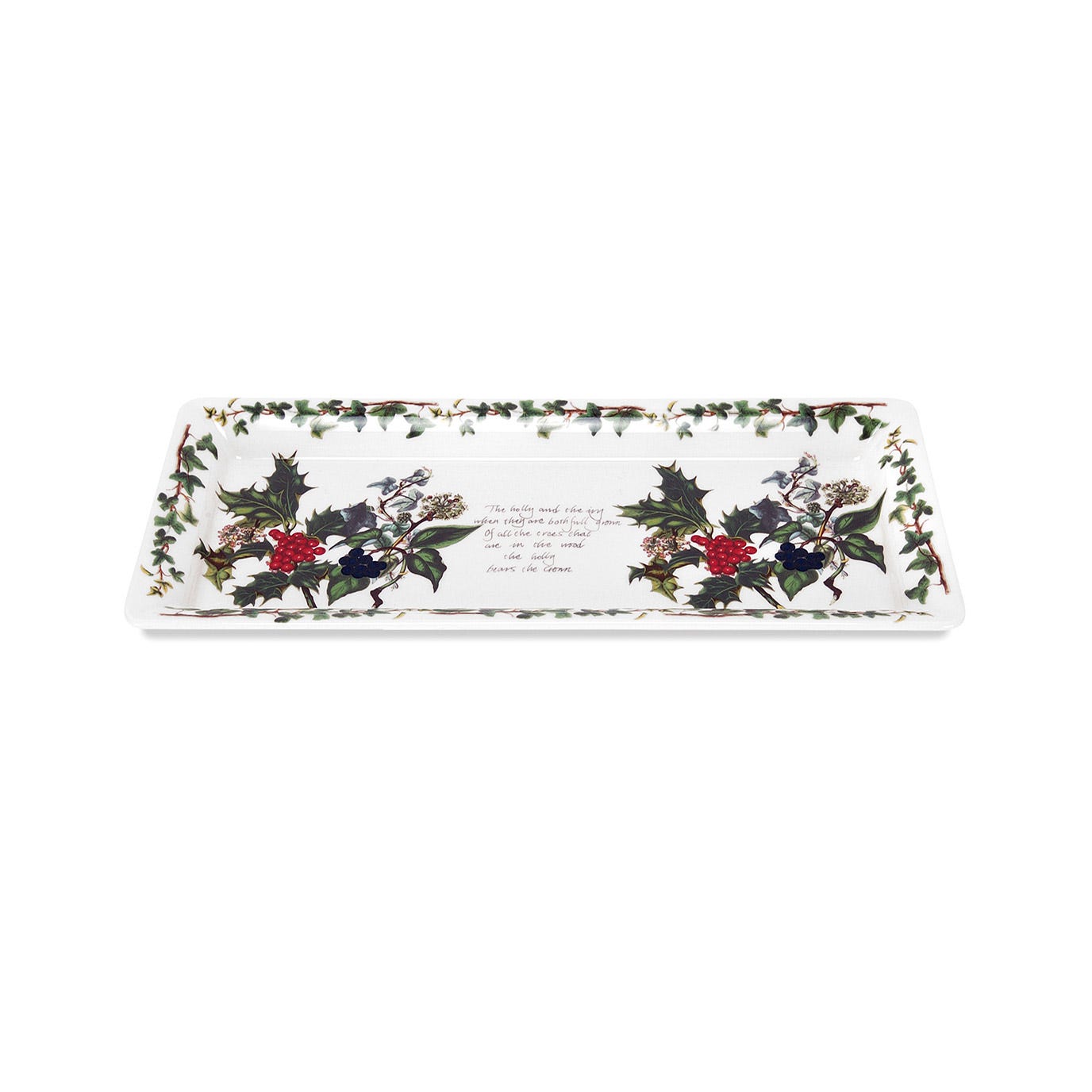 The Holly and the Ivy Rectangle Sandwich Tray