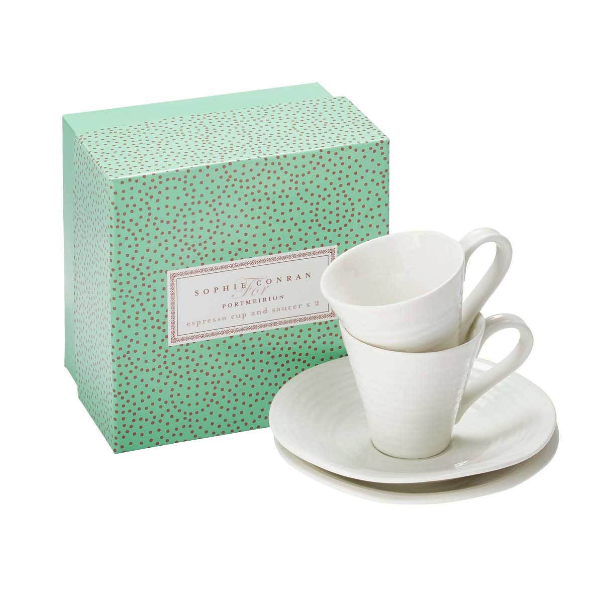 Sophie Conran Set of 2 Espresso Cup & Saucers