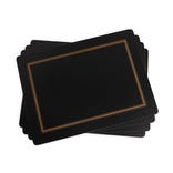 Classic Black Set of 4 Large Placemats