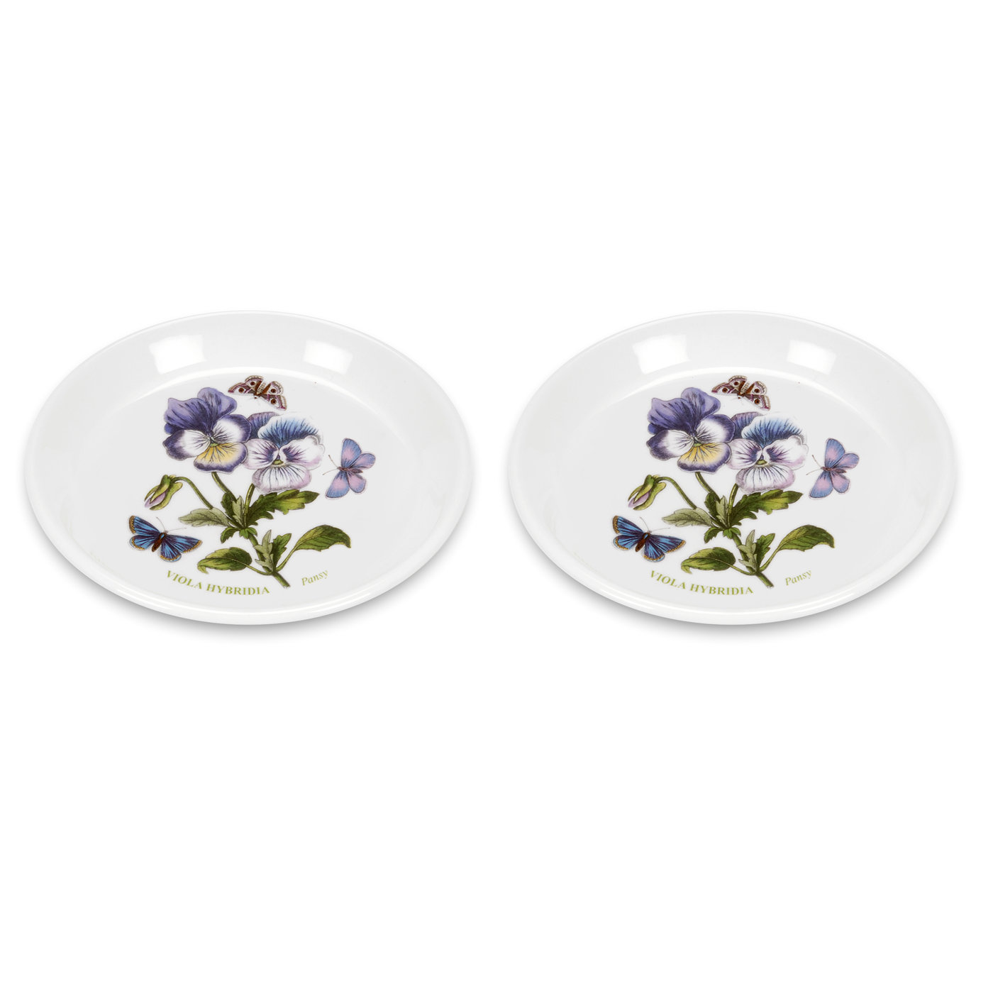 Botanic Garden Pansy Set of 2 Sweet Dishes