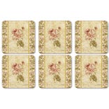 Antique Rose Set of 6 Coasters