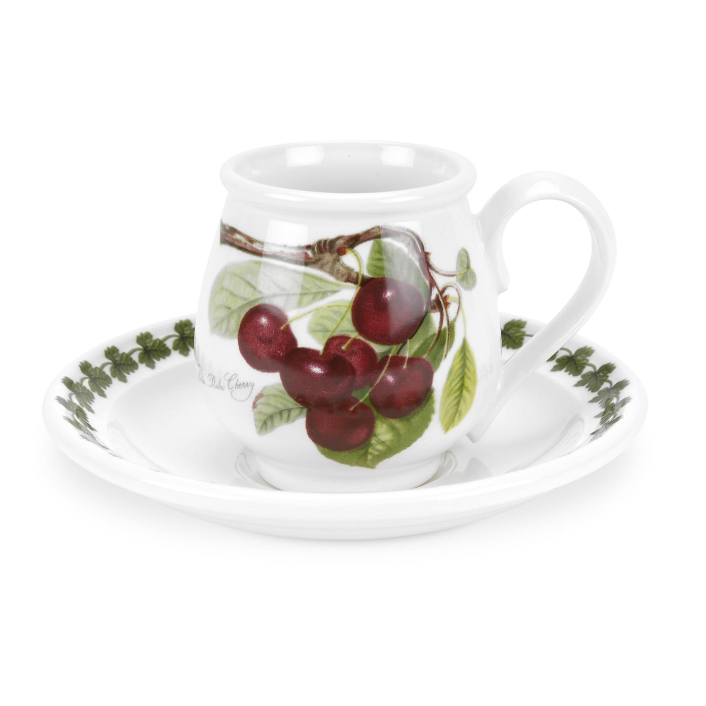 Pomona Cherry Mocha Coffee Cup & Saucer