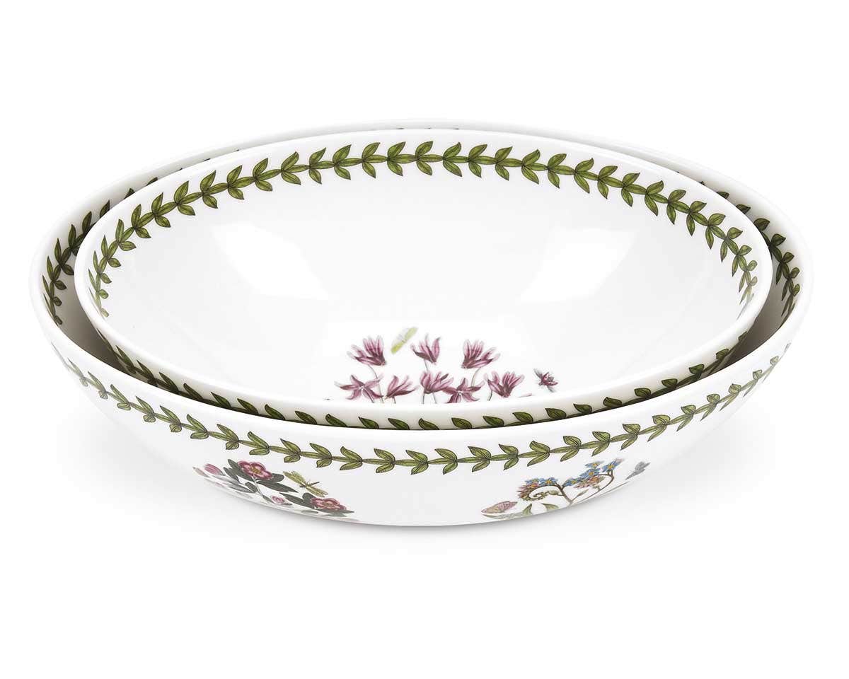 Botanic Garden Set of 2 Small Oval Nesting Bowls