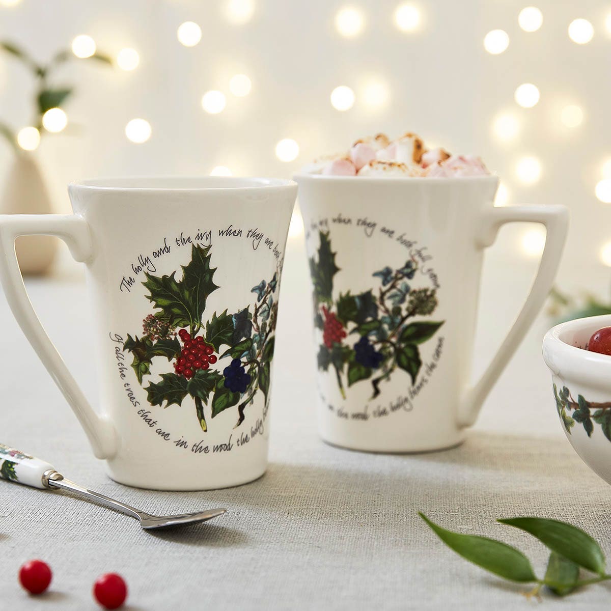 The Holly and the Ivy Set of 2 Mugs