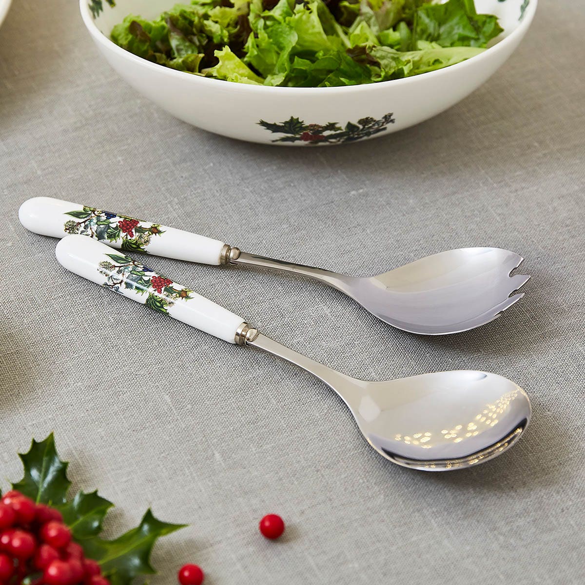 The Holly and the Ivy Salad Servers