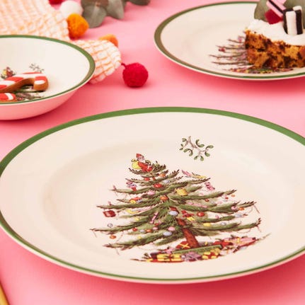 Christmas Tree Set of 4 Dinner Plates