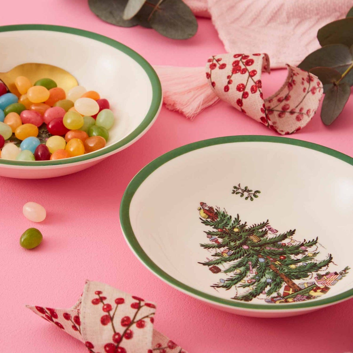 Christmas Tree Set of 4 Small Cereal Bowls