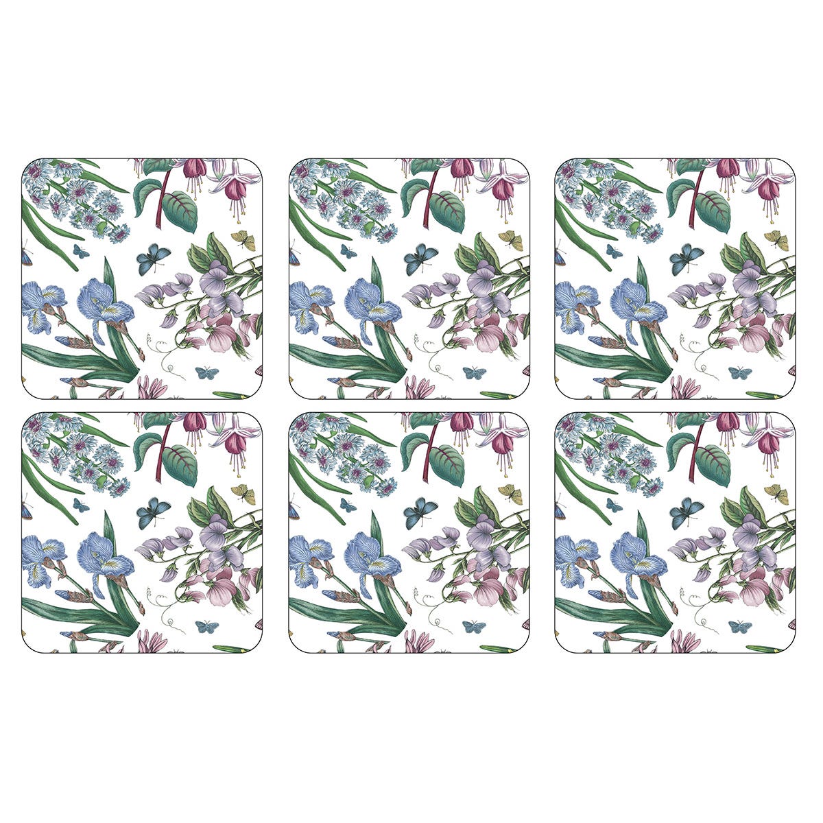 Botanic Garden Chintz Set of 6 Coasters