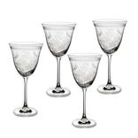 Botanic Garden Set of 4 Crystal Wine Glasses