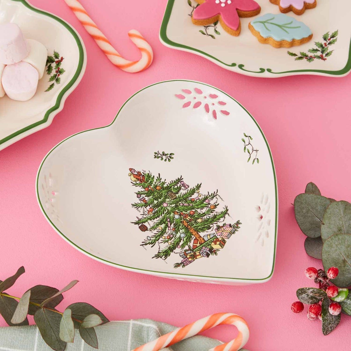 Christmas Tree Heart Dish