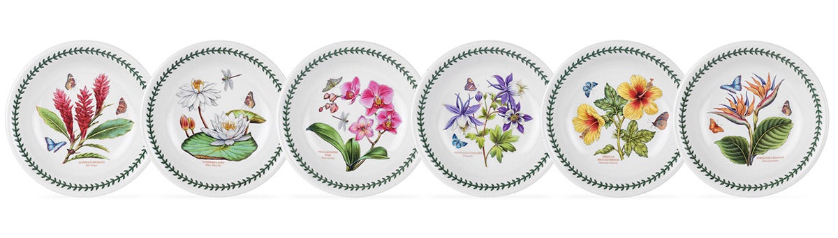 Exotic Botanic Garden Set of 6 Pasta Bowls