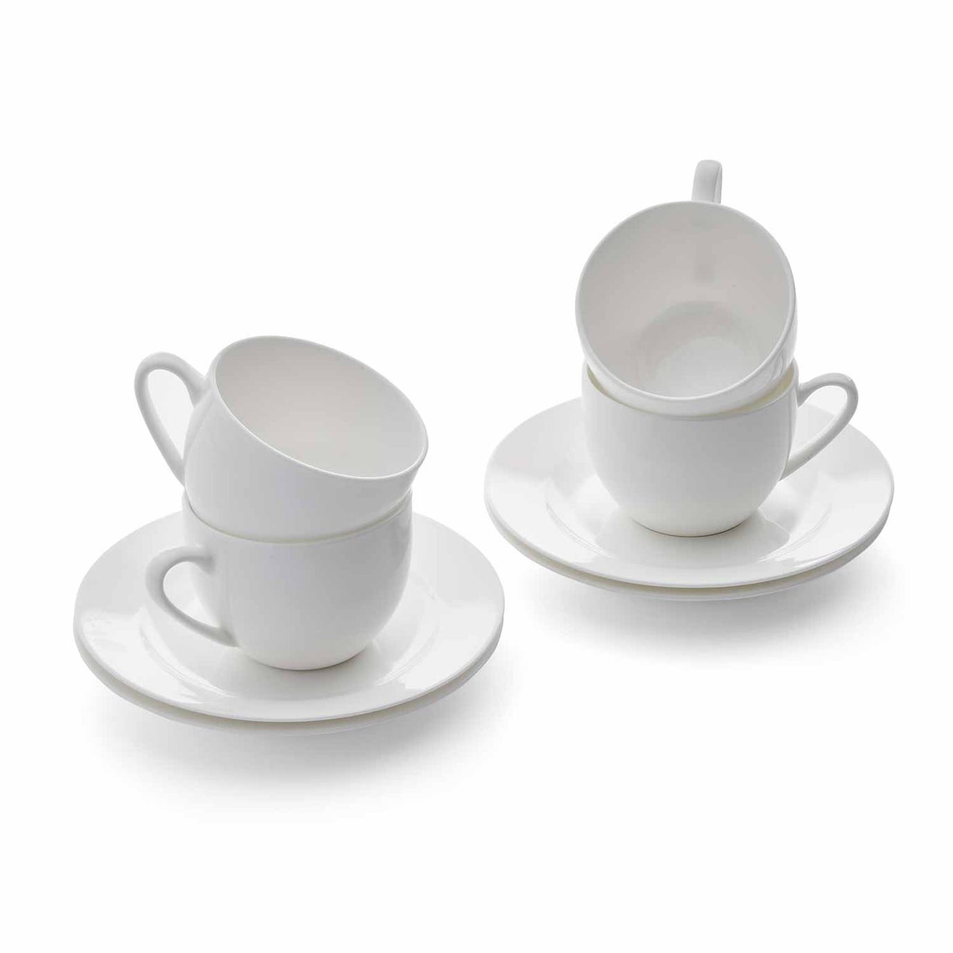 Serendipity Set of 4 Teacups & Saucers