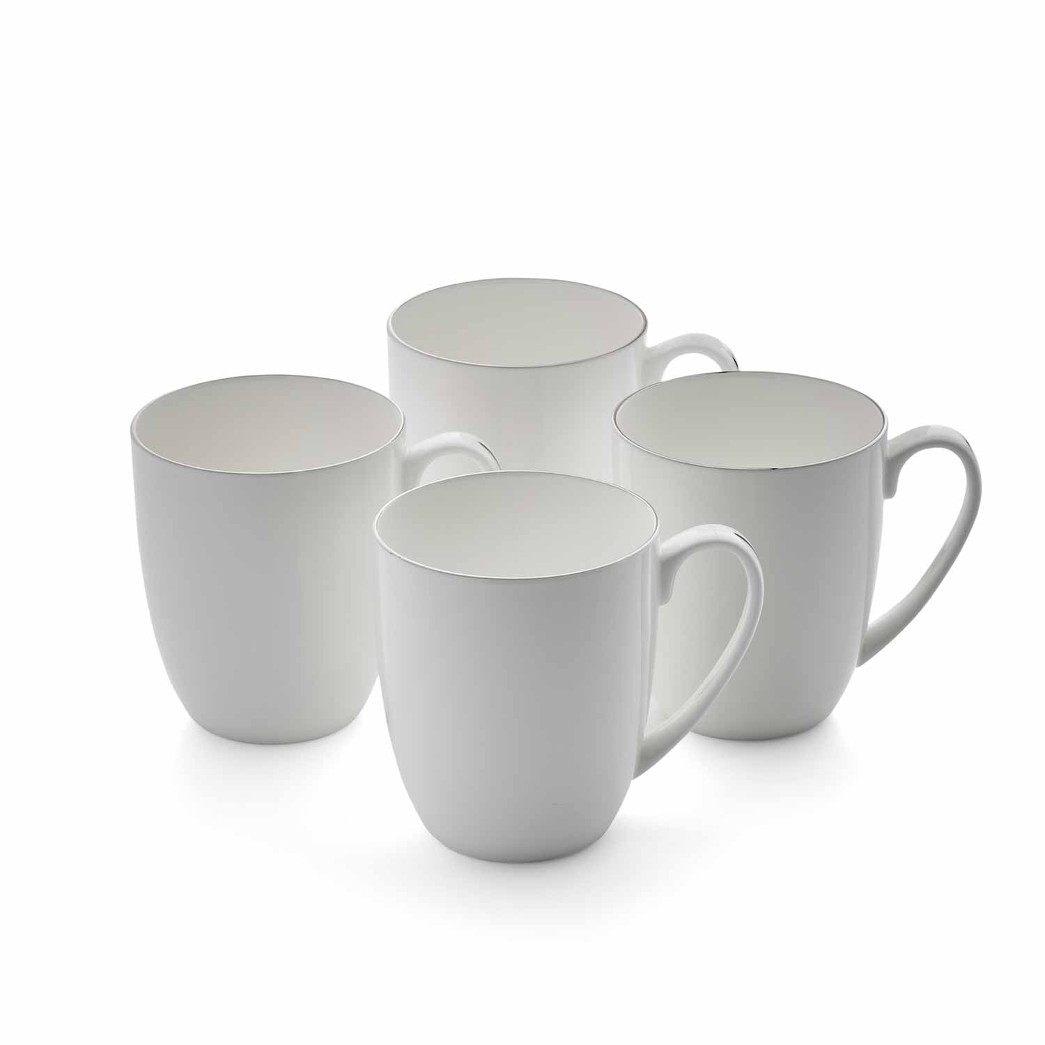 Serendipity Platinum Set of 4 Barrel Mugs