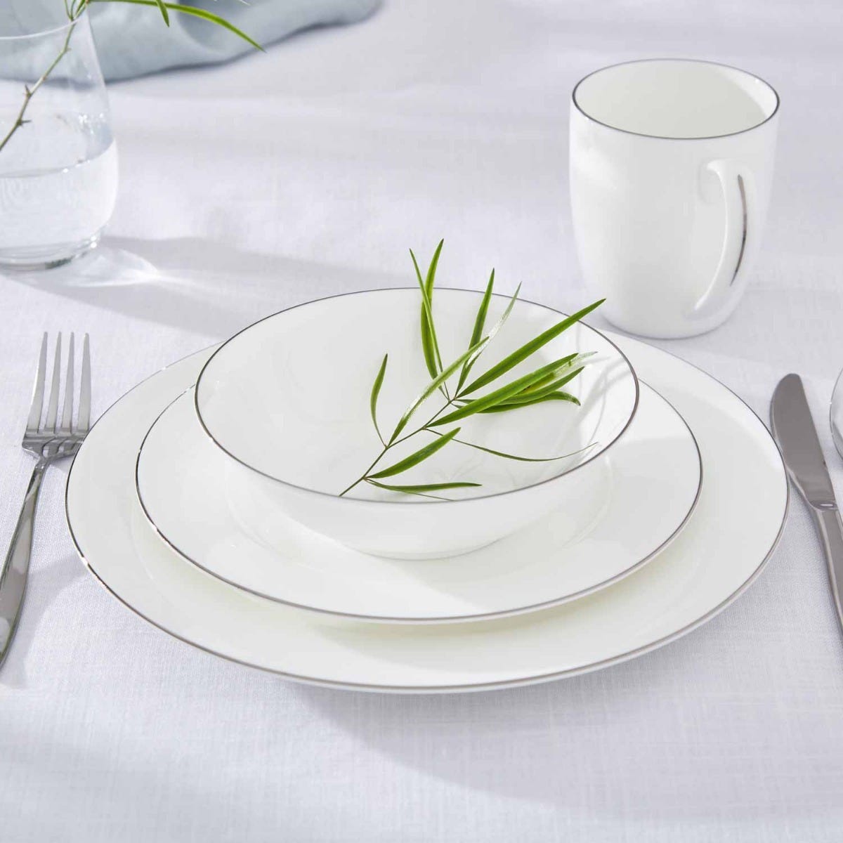 Serendipity Platinum 16 Piece Dinner Set