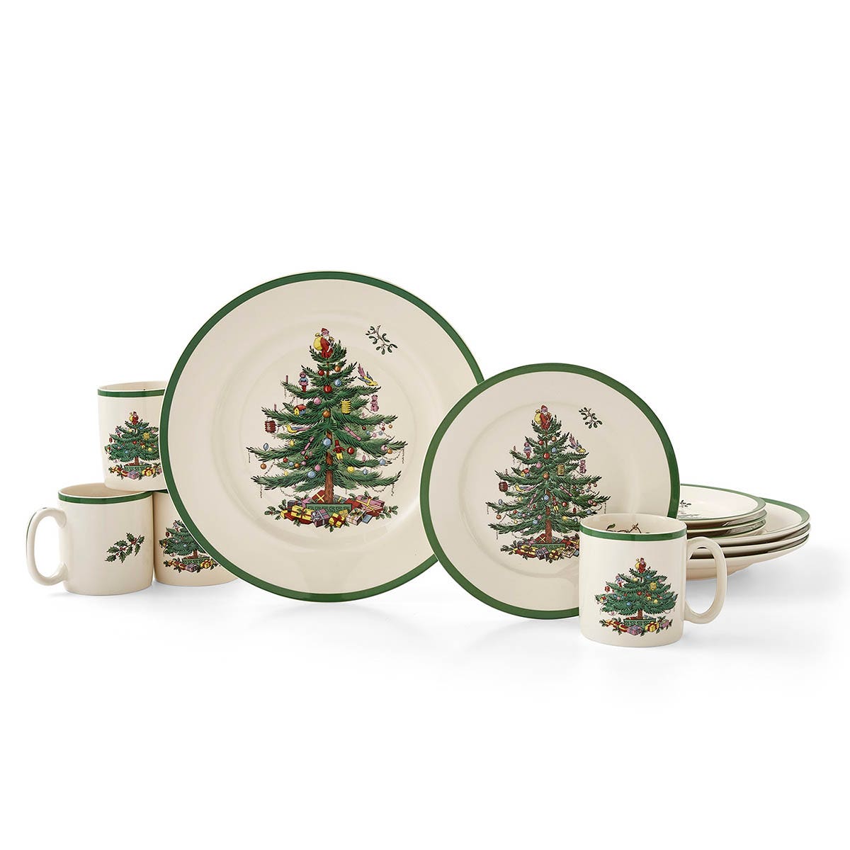 Christmas Tree 12 Piece Dinner Set