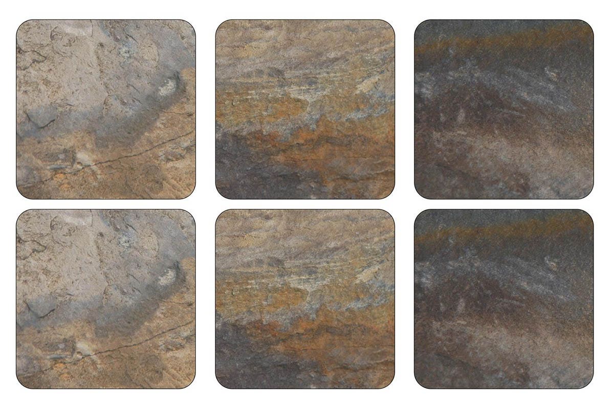 Earth Slate Set of 6 Coasters