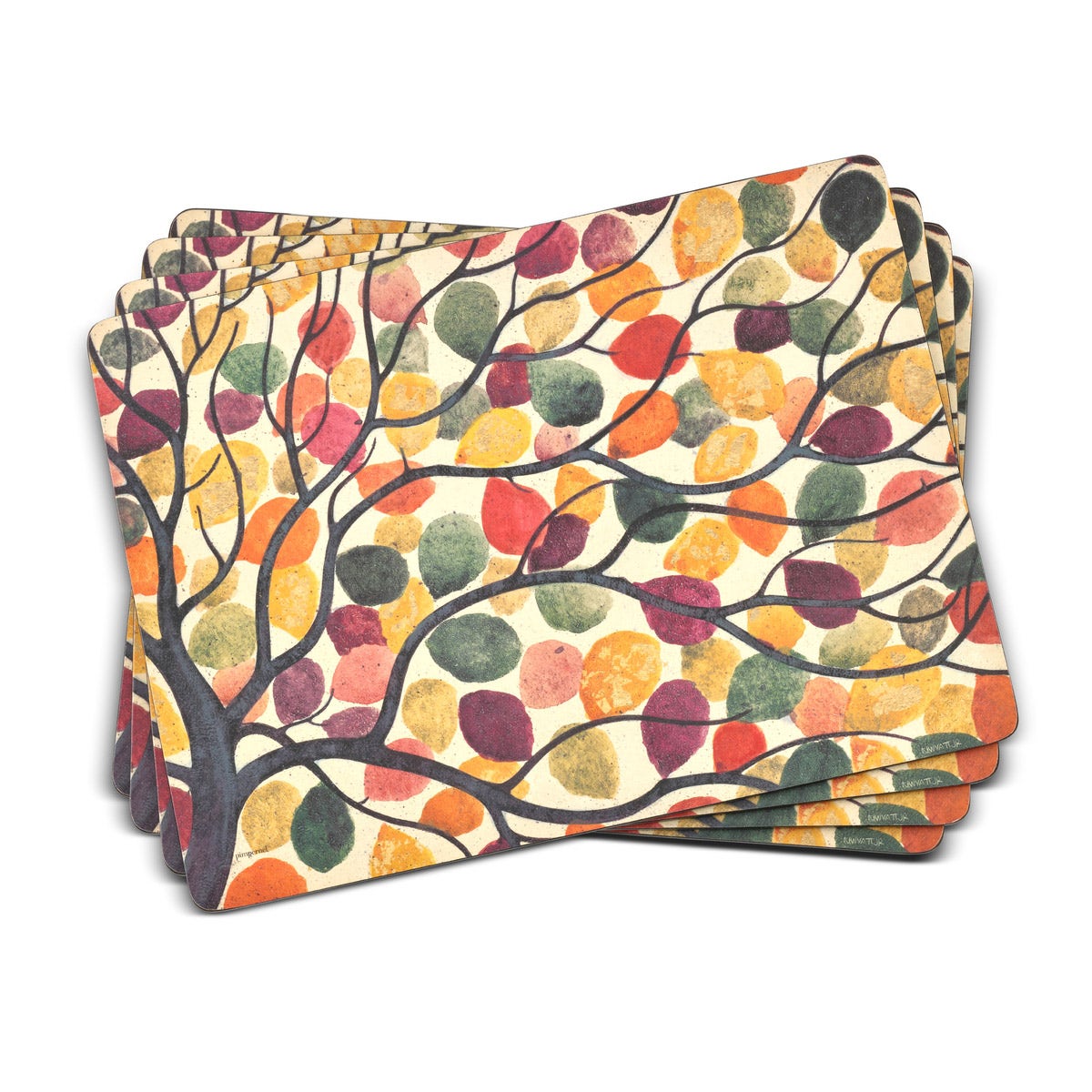 Dancing Branches Set of 4 Large Placemats