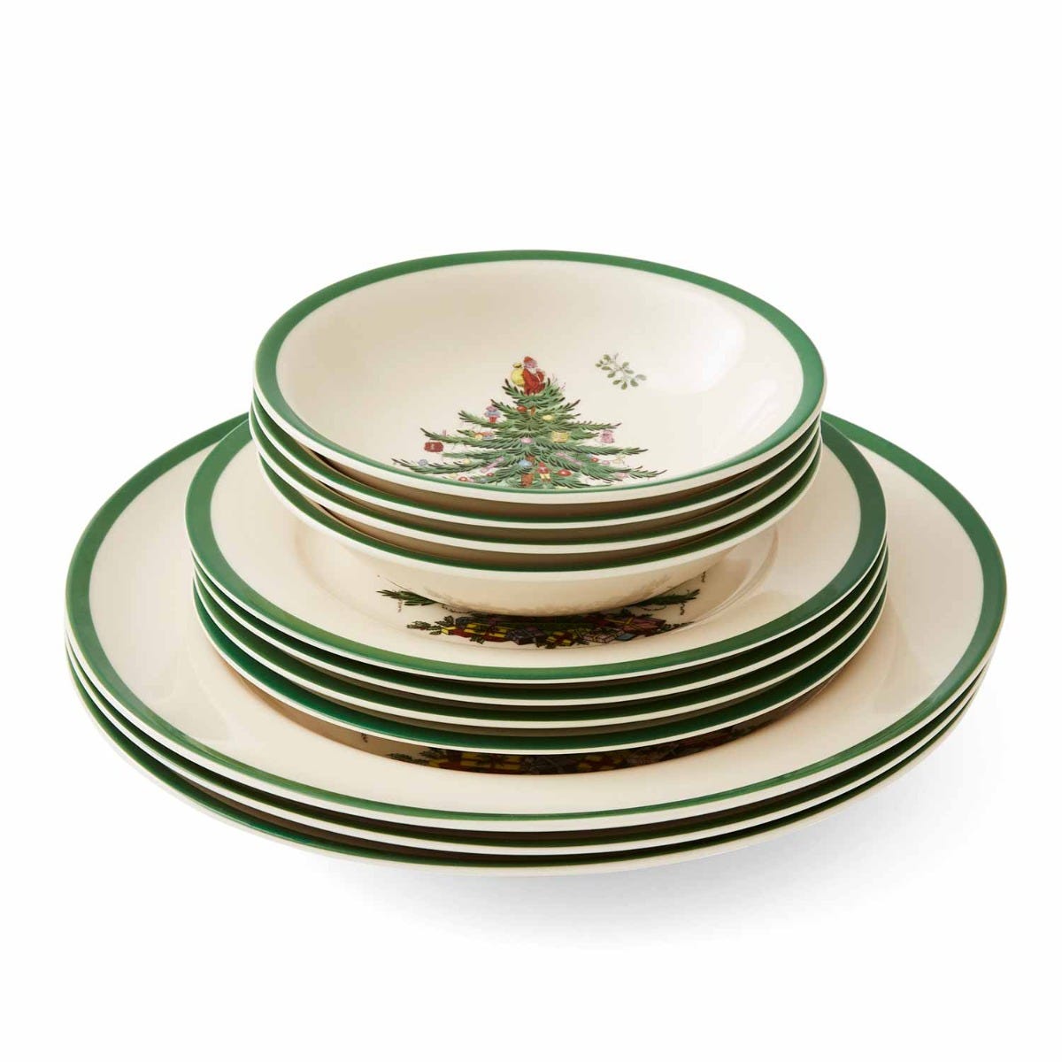 Christmas Tree 12 Piece Dinner Set