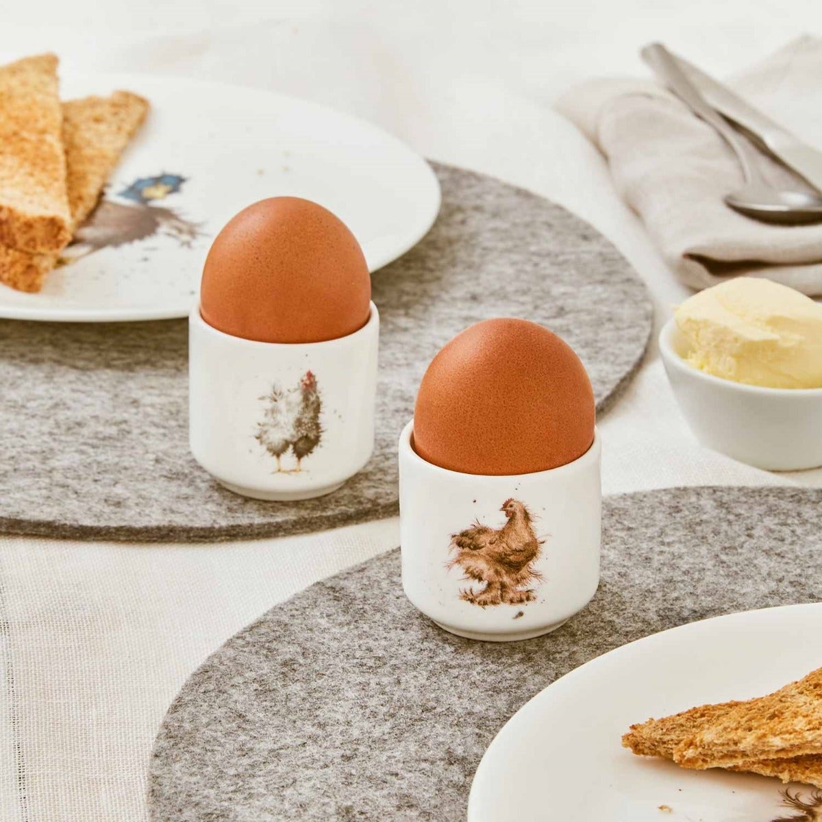 Wrendale Designs Chickens Set of 2 Egg Cups