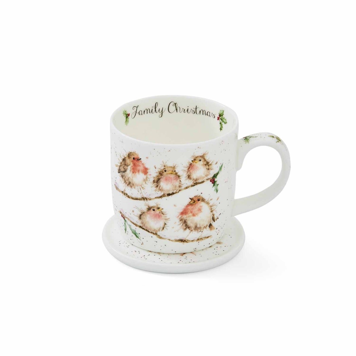 Wrendale Designs Christmas Bird Mug & Coaster