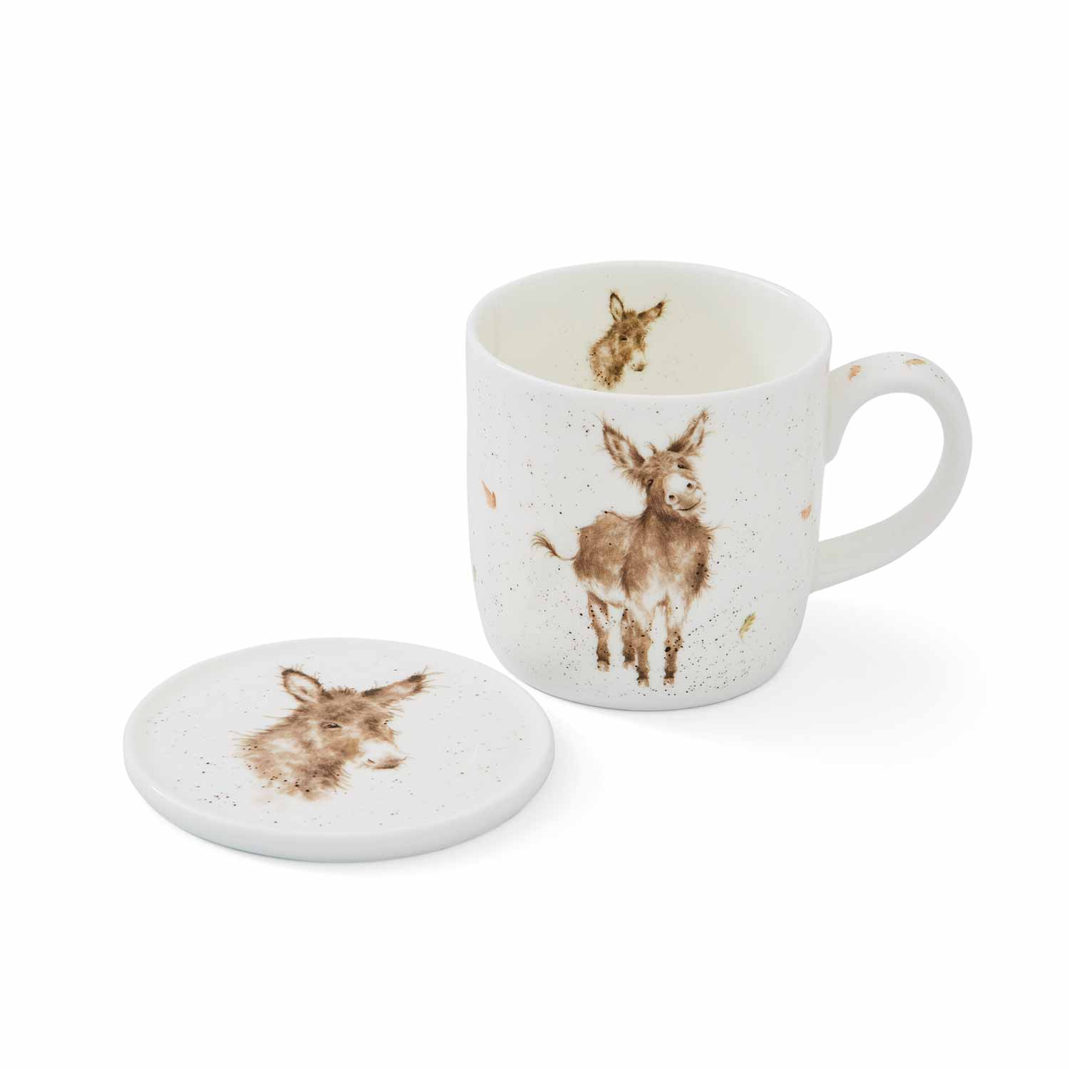 Wrendale Designs Donkey Mug & Coaster Set