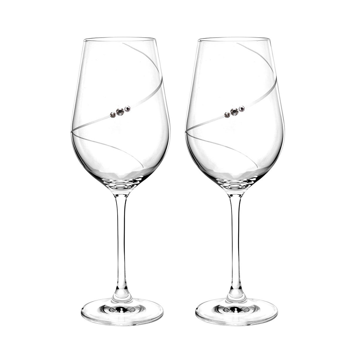 Auris Crystal Set of 2 Red Wine Glasses