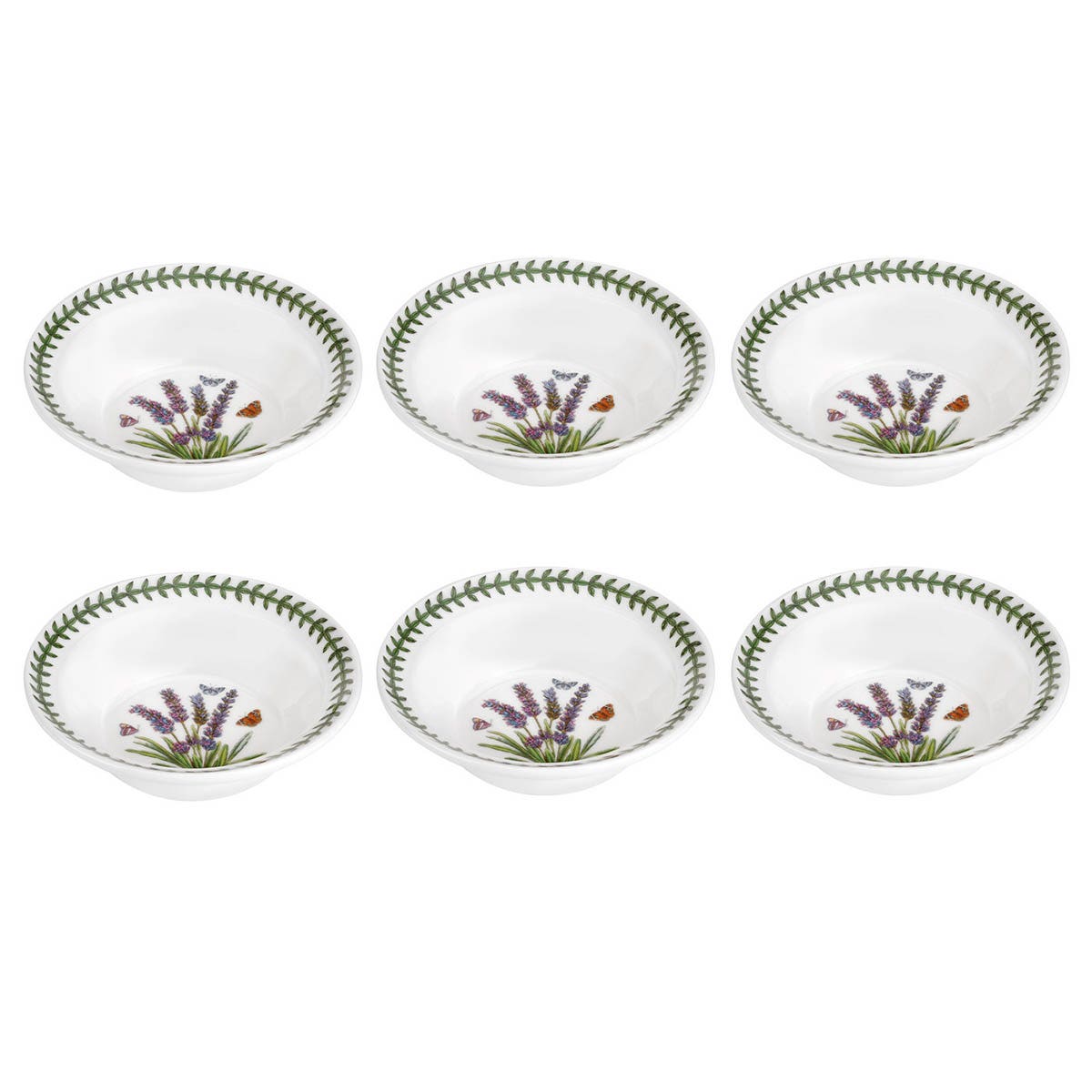 Botanic Garden Lavender 6 Cereal Bowls