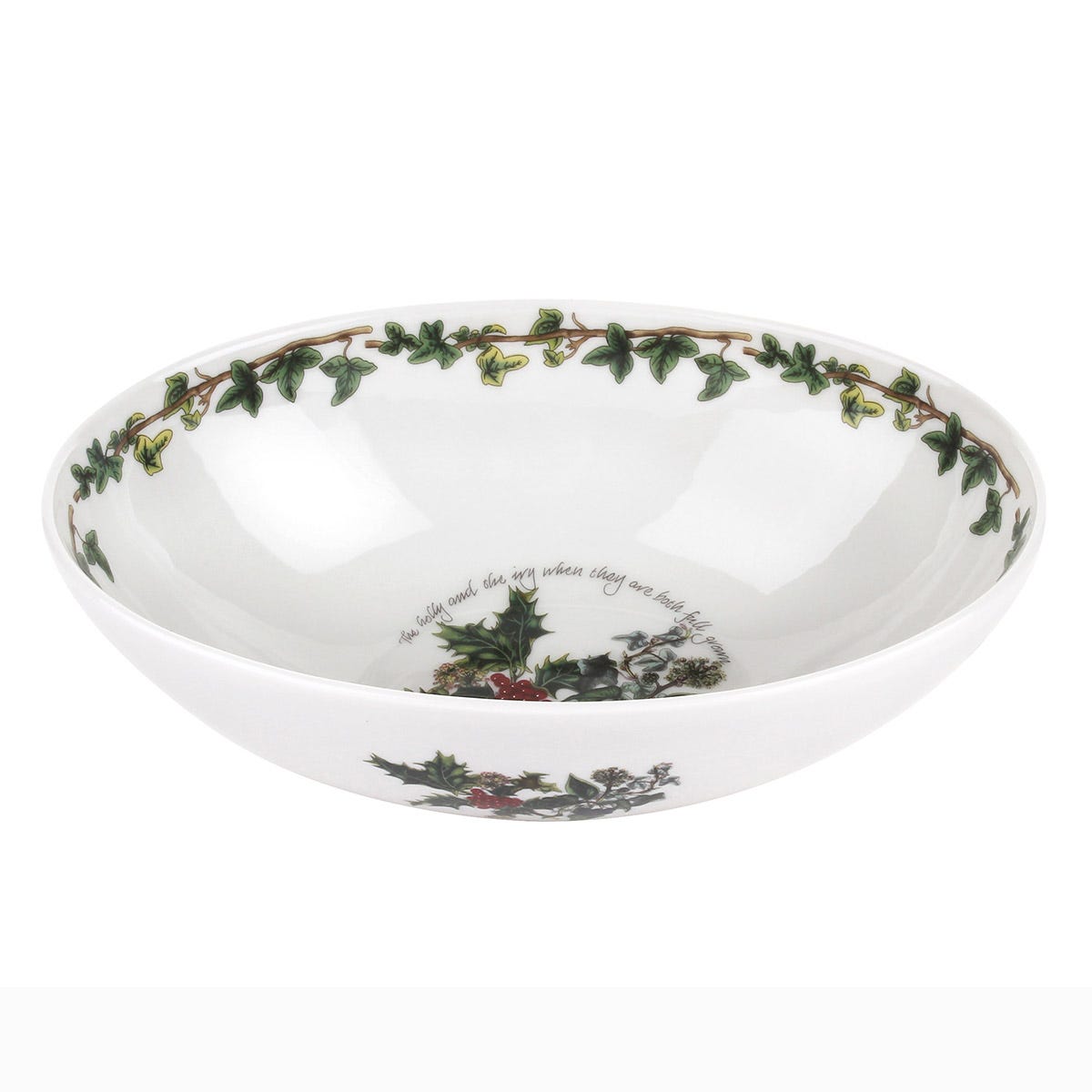 The Holly and the Ivy Oval Nesting Bowl
