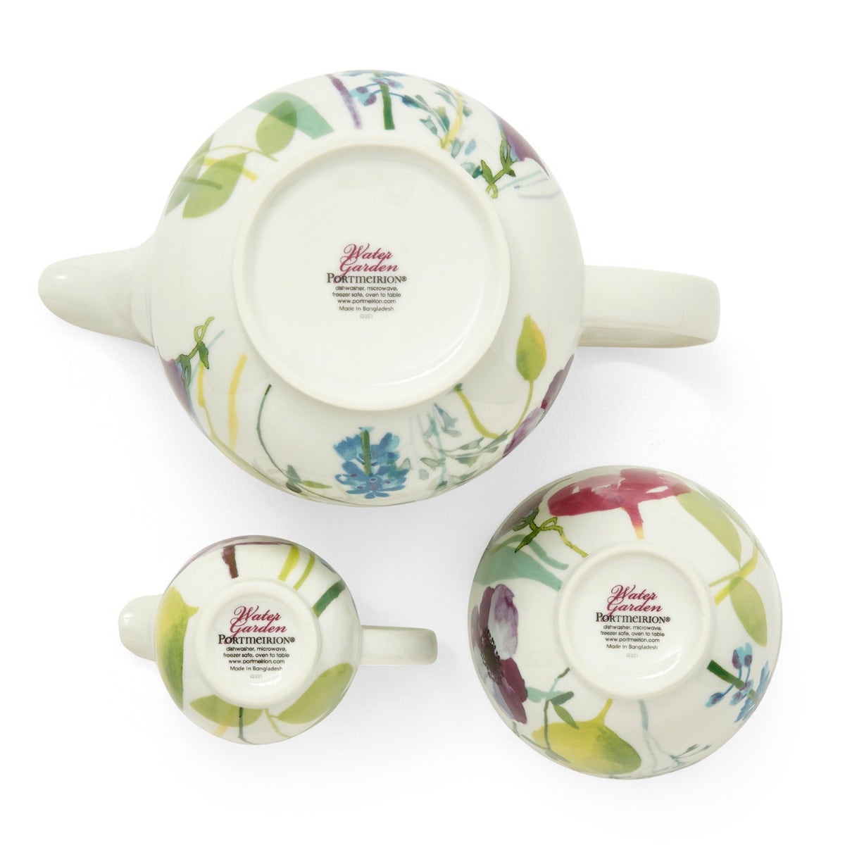 Water Garden 3 Piece Teapot Set