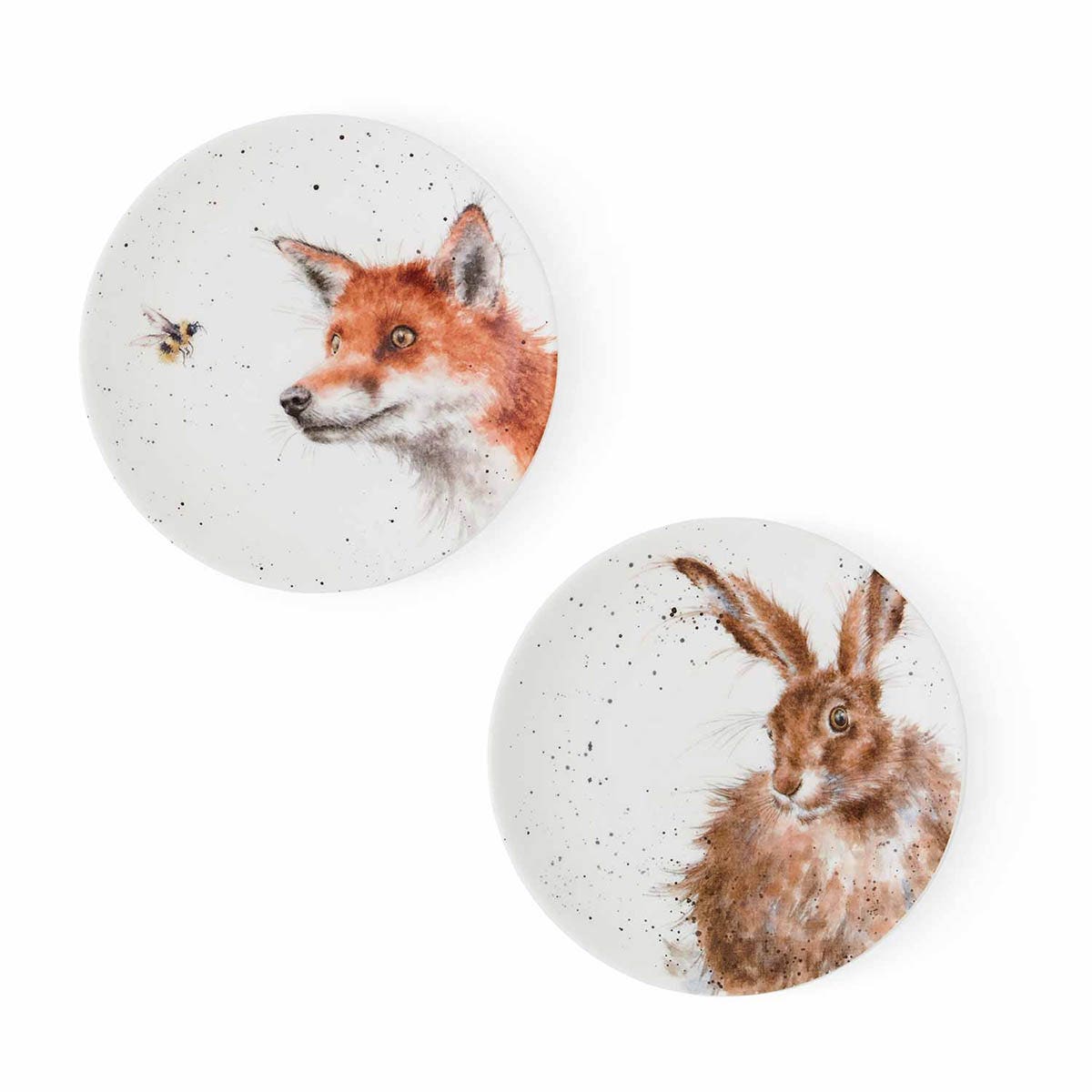 Wrendale Designs Fox & Hare Coupe Side Plates