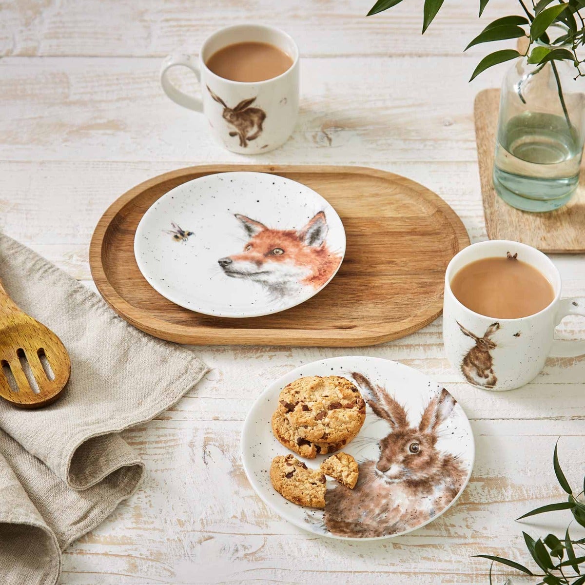 Wrendale Designs Fox & Hare Coupe Side Plates