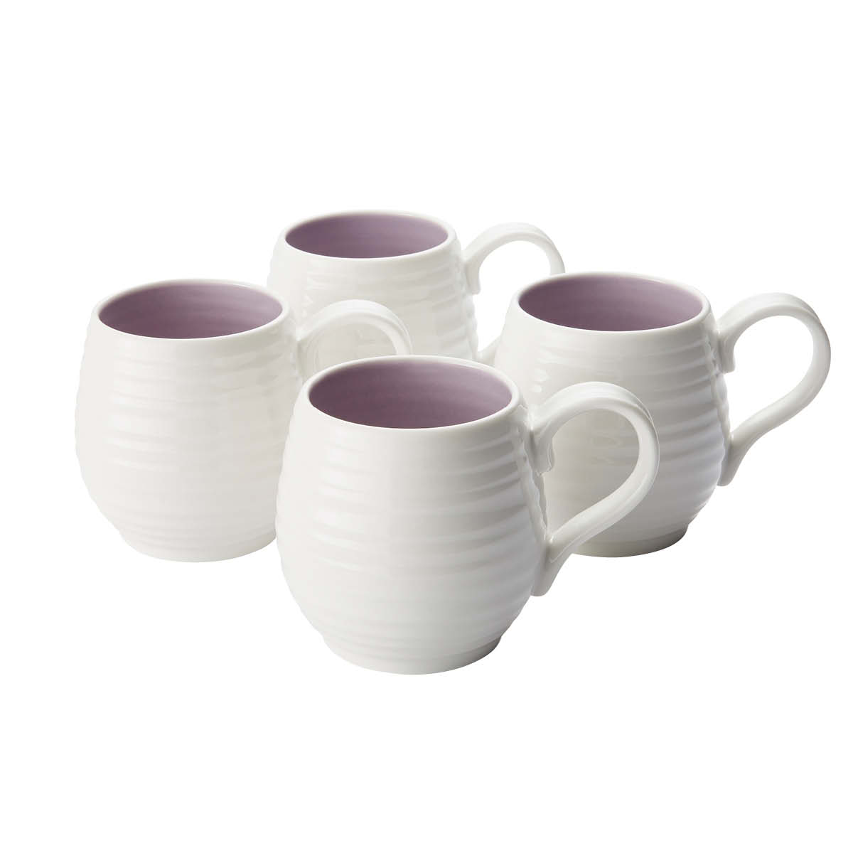 Sophie Conran Set of 4 Barrel Mugs, Mulberry