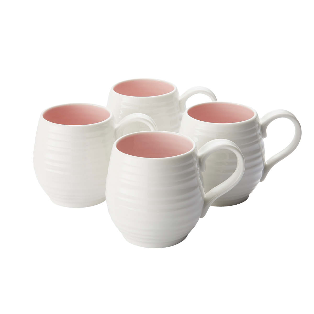 Sophie Conran Set of 4 Barrel Mugs, Pink