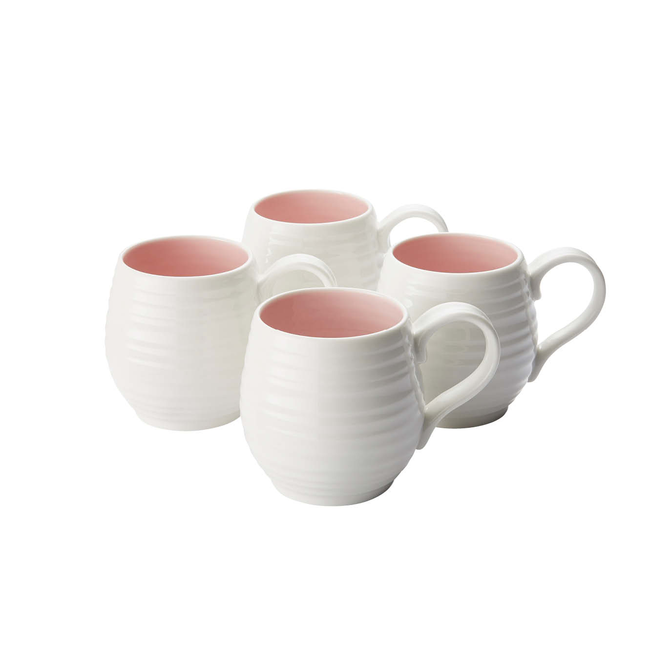 Sophie Conran Set of 4 Barrel Mugs, Pink